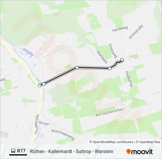 R77 Bus Line Map