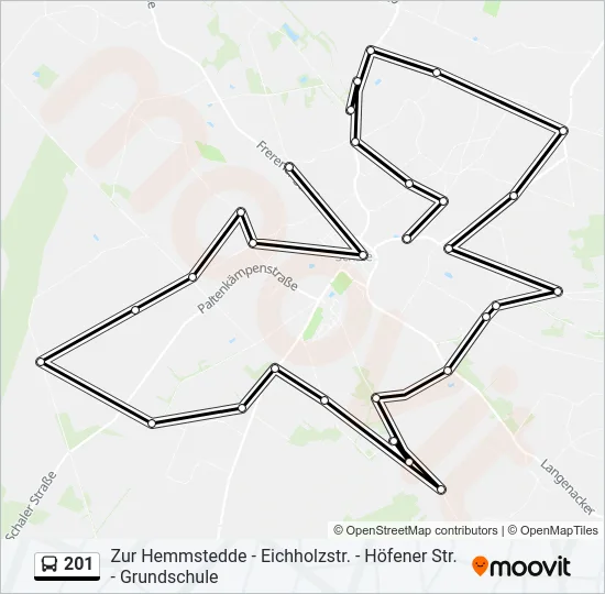 201 Bus Line Map