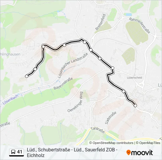 41 Bus Line Map