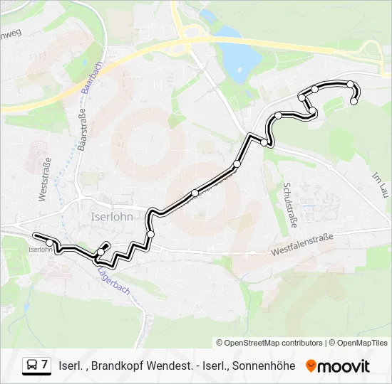 Автобус 7: карта маршрута
