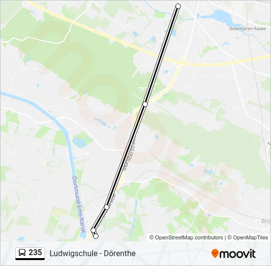 235 Bus Line Map