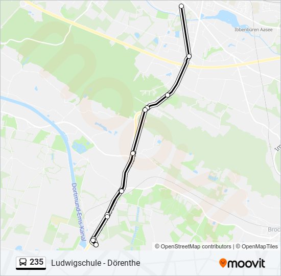 235 bus Line Map