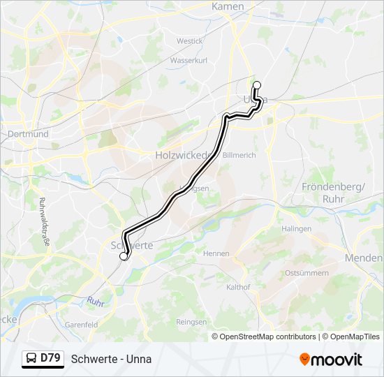 Автобус D79: карта маршрута