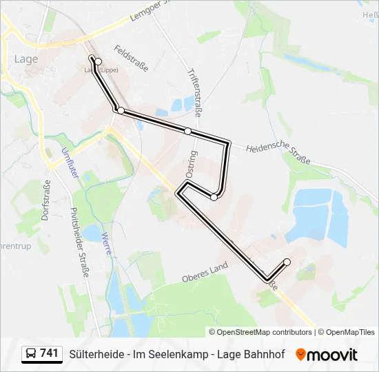 741 Bus Line Map