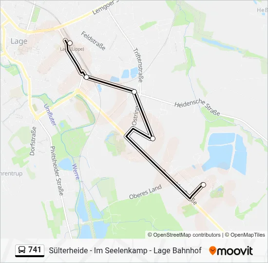741 Bus Line Map
