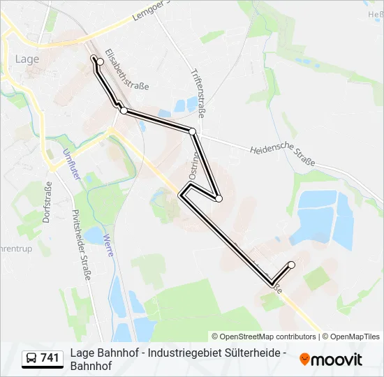 741 Bus Line Map