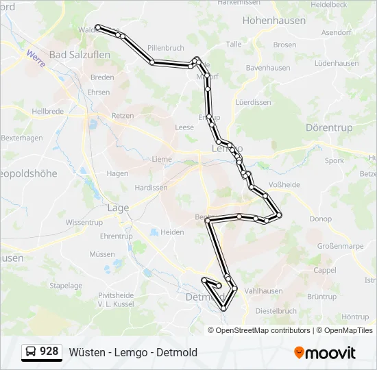 928 Bus Line Map
