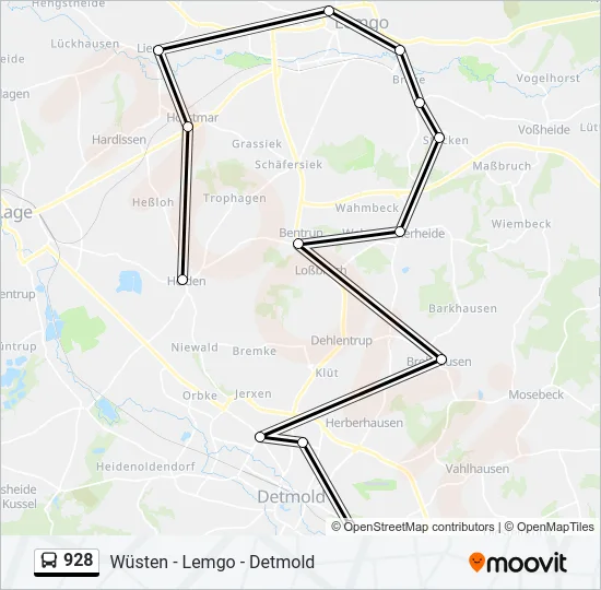 928 Bus Line Map