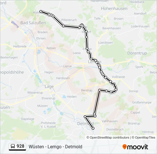 928 Bus Line Map
