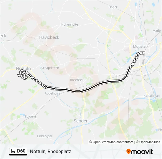 D60 Bus Line Map
