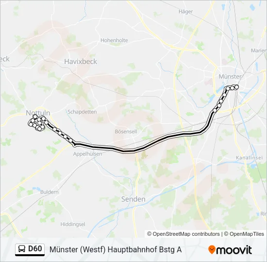 D60 Bus Line Map