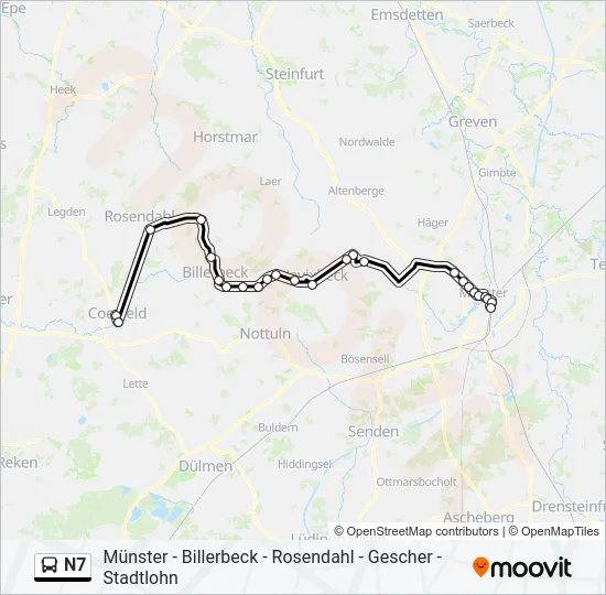 N7 Bus Line Map