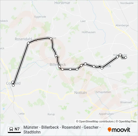 N7 Bus Line Map