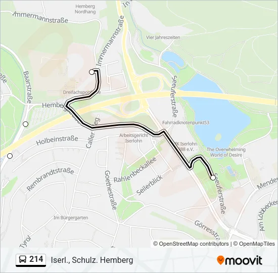 214 Bus Line Map