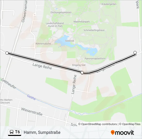 T6 Bus Line Map