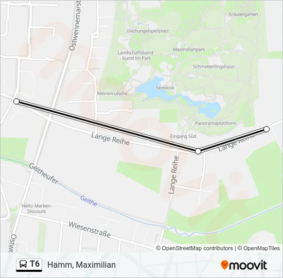 T6 Bus Line Map