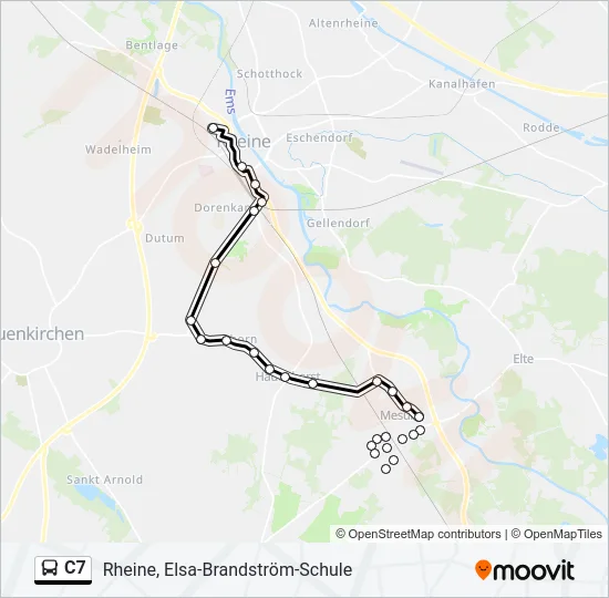 C7 Bus Line Map