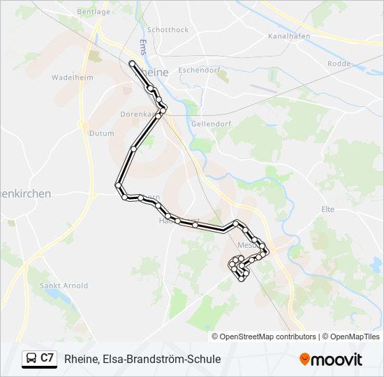 c7 Route: Schedules, Stops & Maps - Rheine, Elsa-Brandström-Schule ...