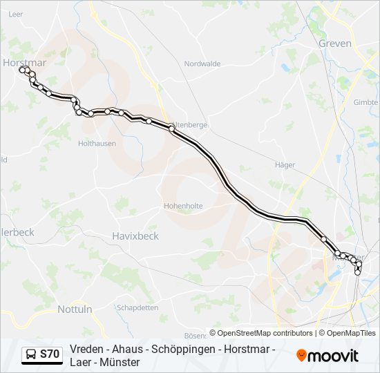 S70 bus Line Map