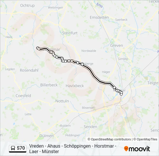 S70 Bus Line Map