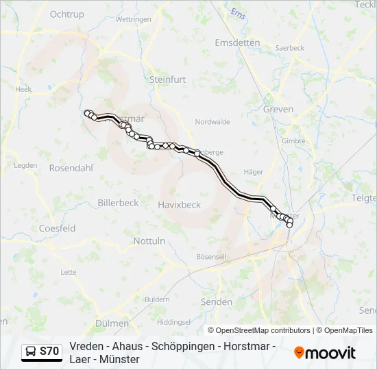 S70 Bus Line Map