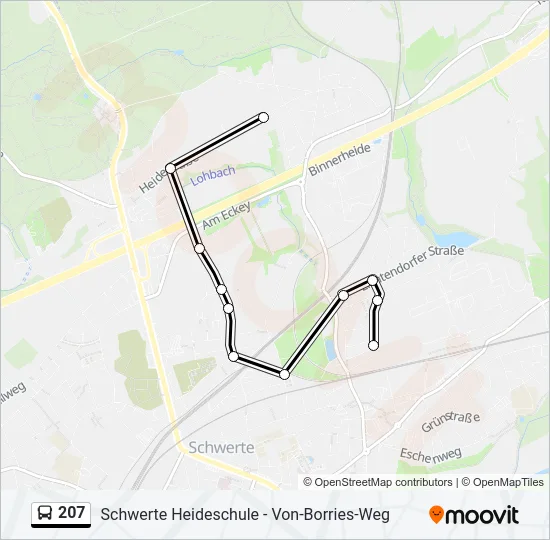 207 Bus Line Map