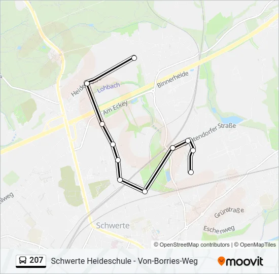 207 Bus Line Map