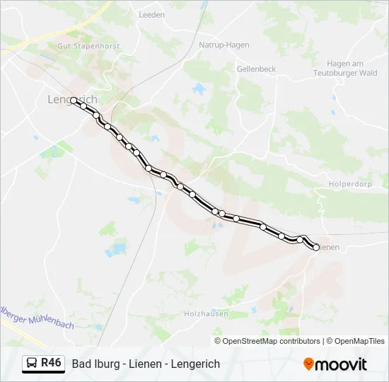 Buslinie R46 Karte