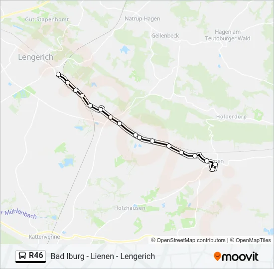 Buslinie R46 Karte