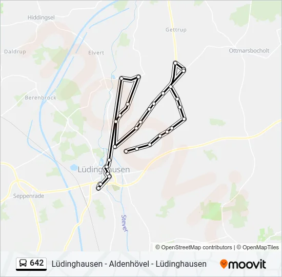 642 Bus Line Map