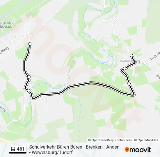 461 Bus Line Map