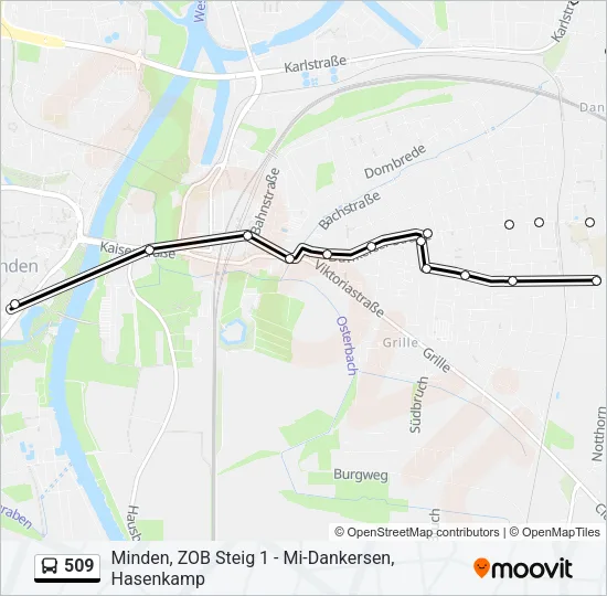 509 Bus Line Map