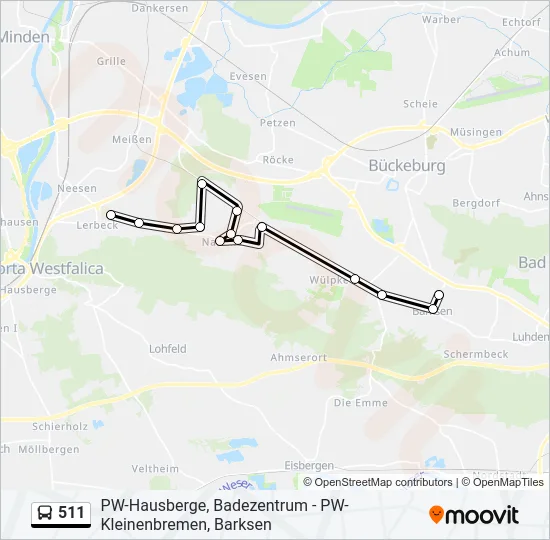 511 Bus Line Map