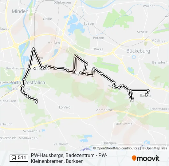 511 Bus Line Map