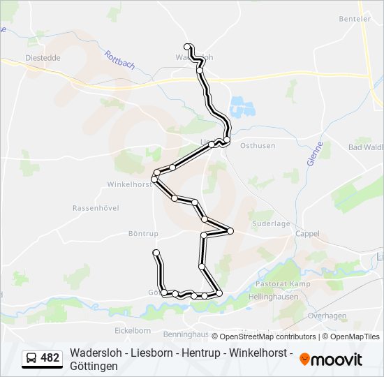 482 bus Line Map