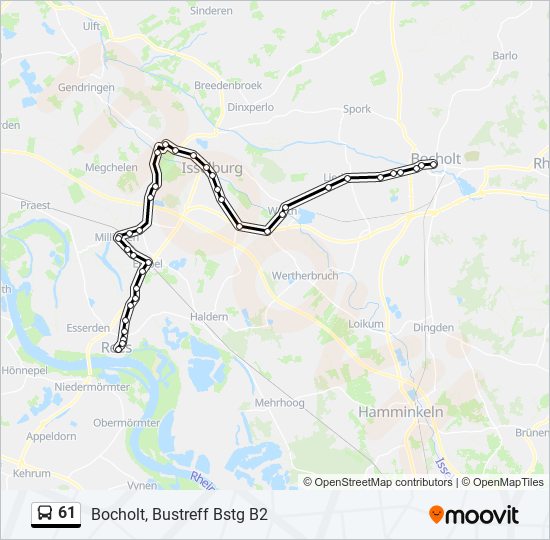 61 Route: Schedules, Stops & Maps - Bocholt, Bustreff Bstg B2 (Updated)
