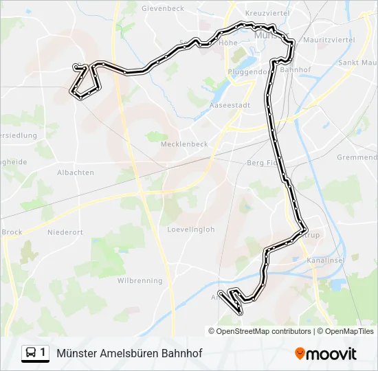 1 Bus Line Map