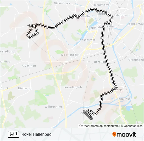 1 Bus Line Map