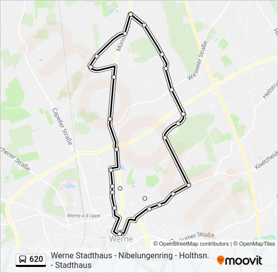 620 Bus Line Map