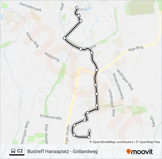 C2 Bus Line Map