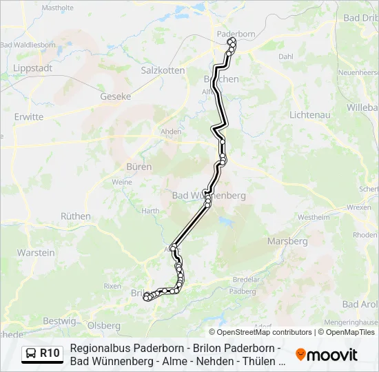 R10 Bus Line Map
