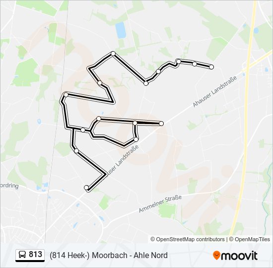 813 bus Line Map