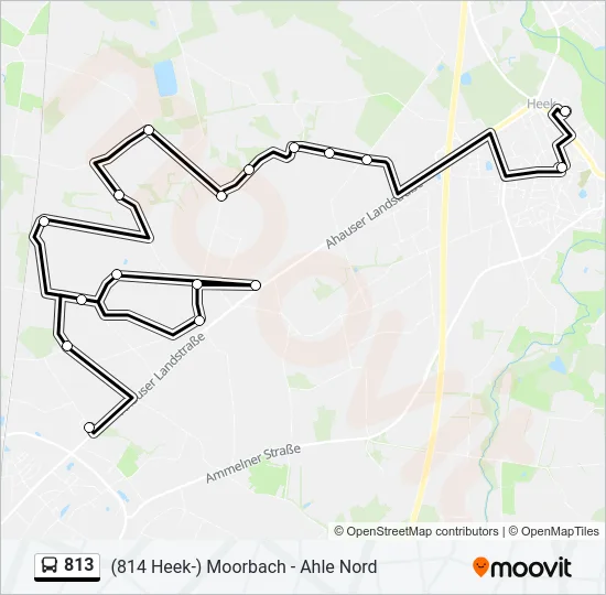 813 Bus Line Map