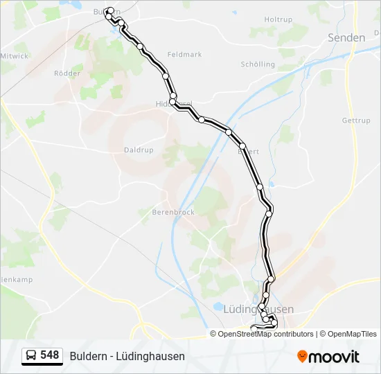 548 Bus Line Map