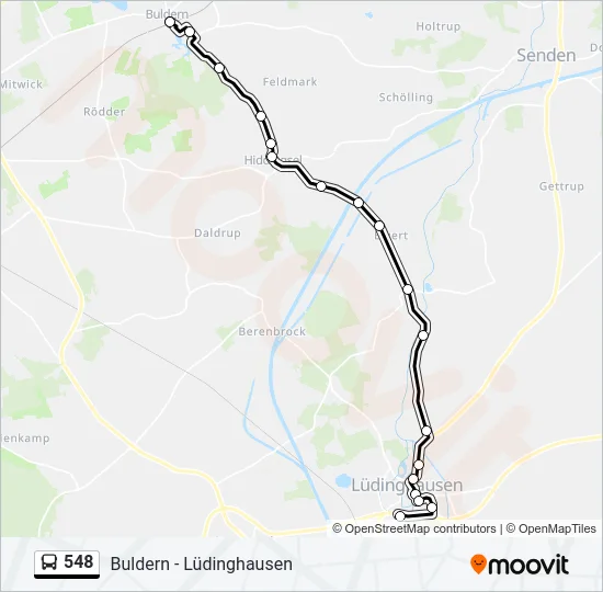 548 Bus Line Map