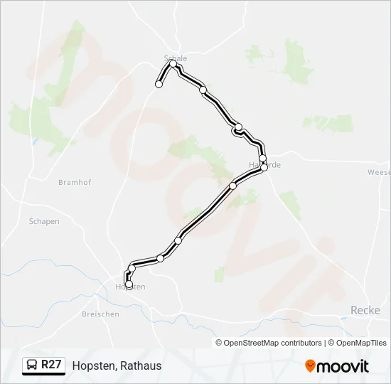 R27 Bus Line Map