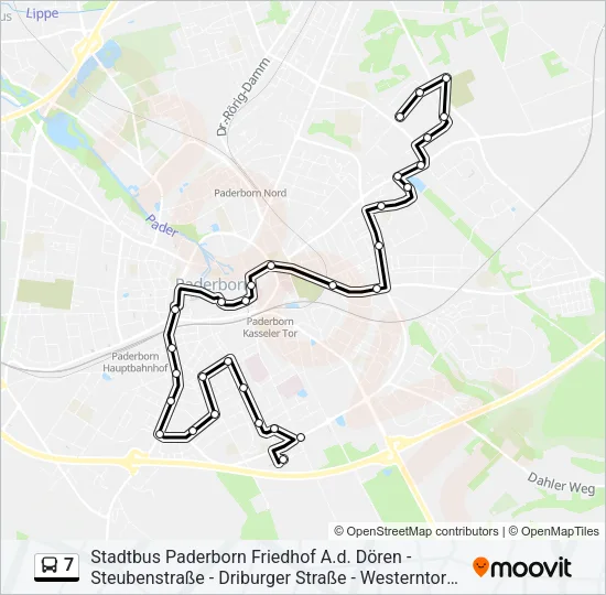 7 Bus Line Map
