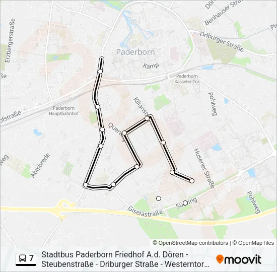 7 Bus Line Map