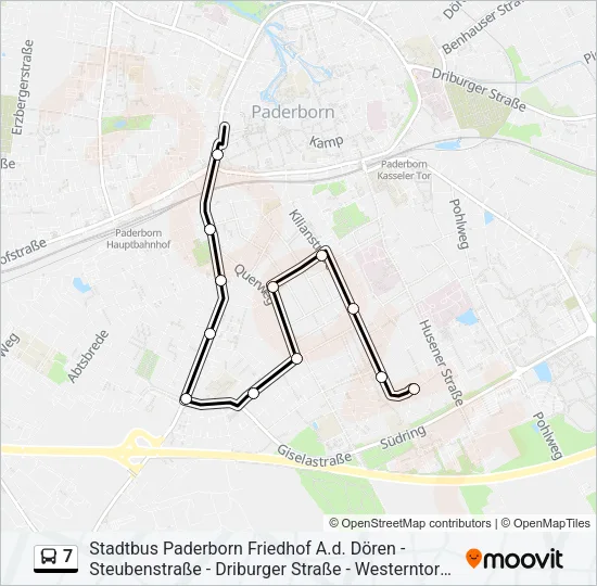 7 Bus Line Map