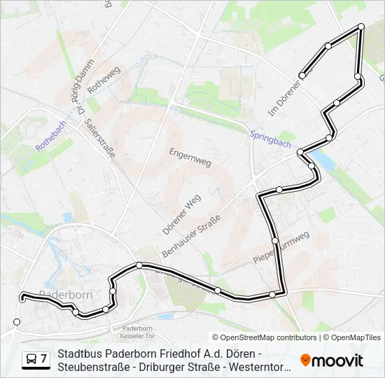 7 Bus Line Map
